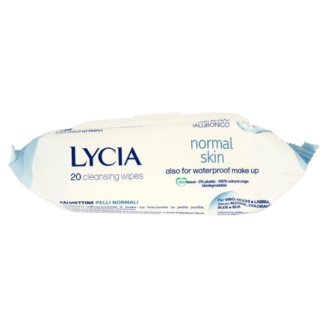 Lycia salviettine struccanti pelli normali con Acido Ialuronico 20 pz